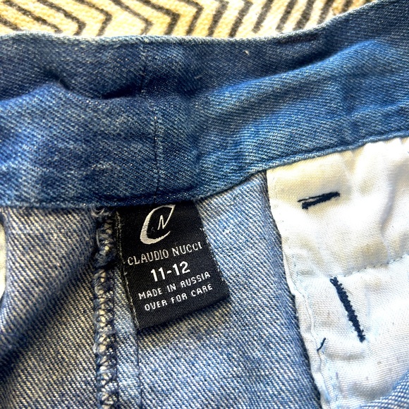 Vintage Claudio Nucci Denim Skirt with Front Slit. Size 11-12 - Picture 2 of 4